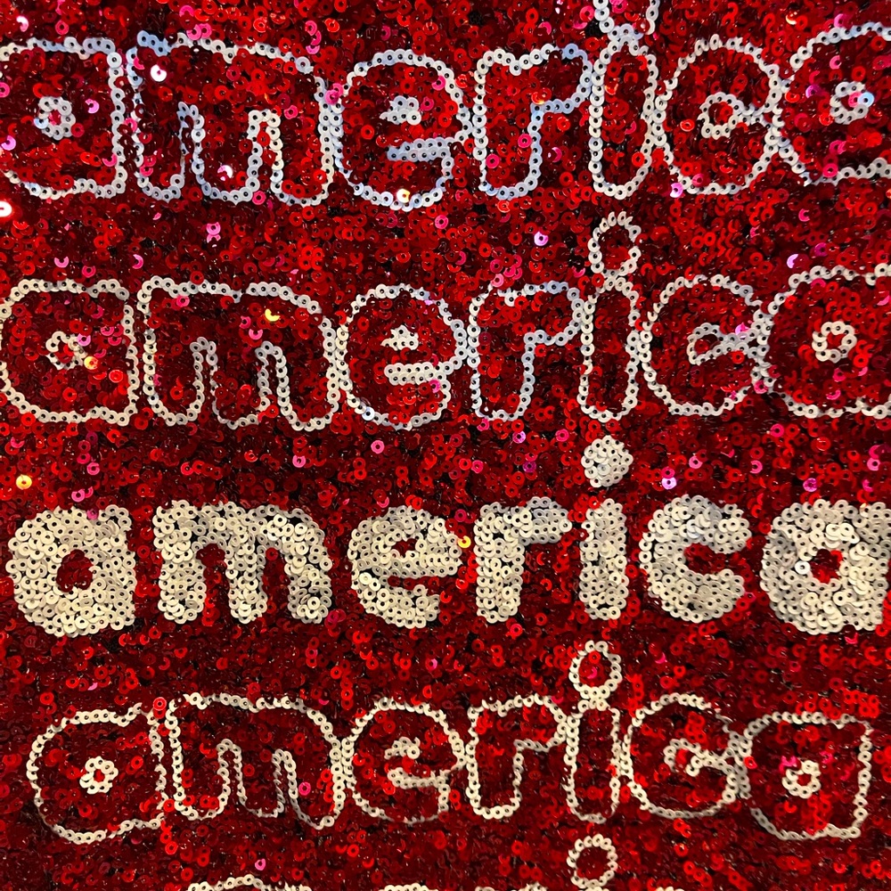 Fred Meyer 🇺🇸 “America” 🇺🇸 Sequins Tank Top